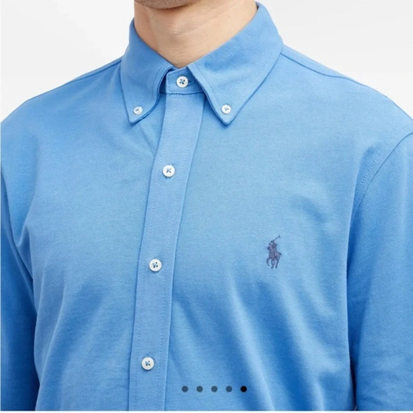 Polo Ralph Lauren size medium pique button down in excellent like-new co… - Picture 2 of 7